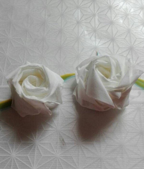玫瑰折纸花大全图解-超简单的纸巾玫瑰 完整版