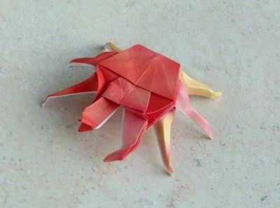 手工折纸大全图解之小螃蟹的折纸方法教程