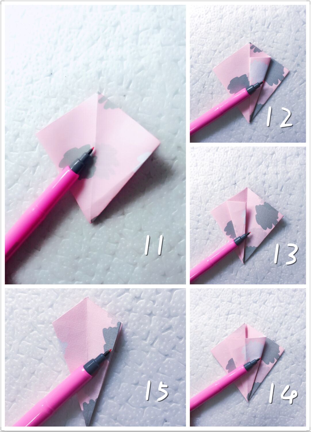 折纸花,美丽漂亮的樱花折纸教程