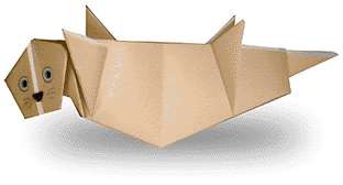儿童折纸教程简单折纸之海獭的折纸方法