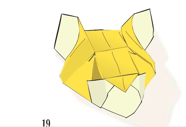 纸艺手工制作教程，动物折纸 Roman Diaz 狮子头 手工折纸图解教程