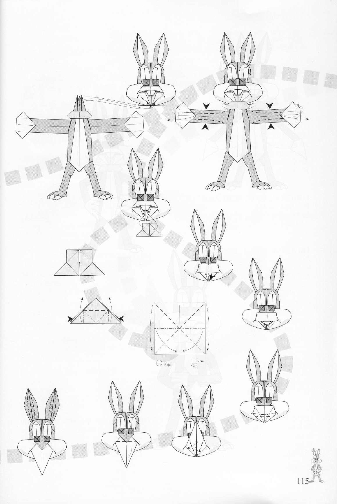 兔八哥折纸手工制作图解教程