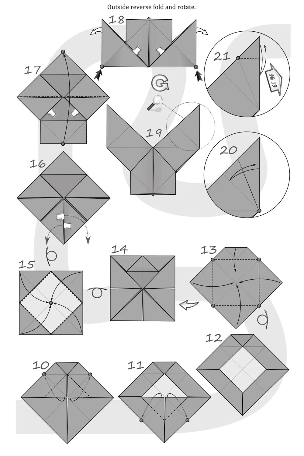 Andrey Ermakov・3D心，折一个非常漂亮的3D爱心折纸图解教程