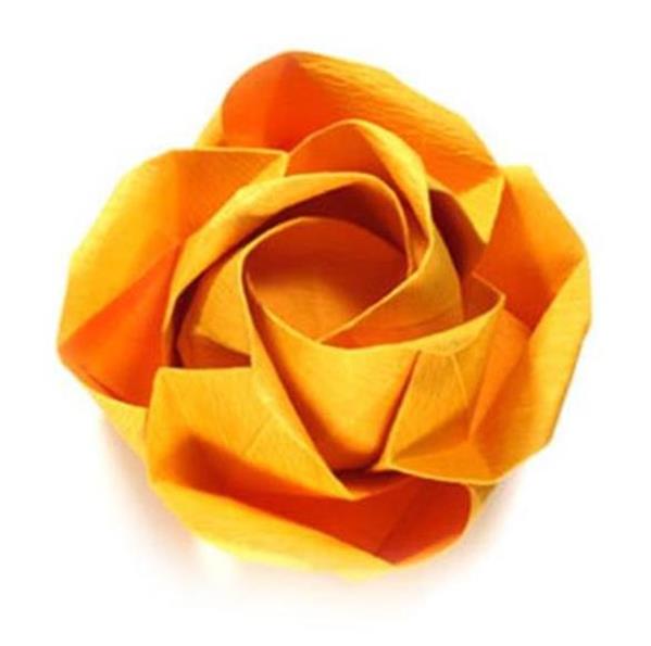 折纸玫瑰花的折法之美丽纸玫瑰的折法图解教程