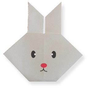 儿童折纸，DIY简单折纸教程之小兔子的脸的折纸方法