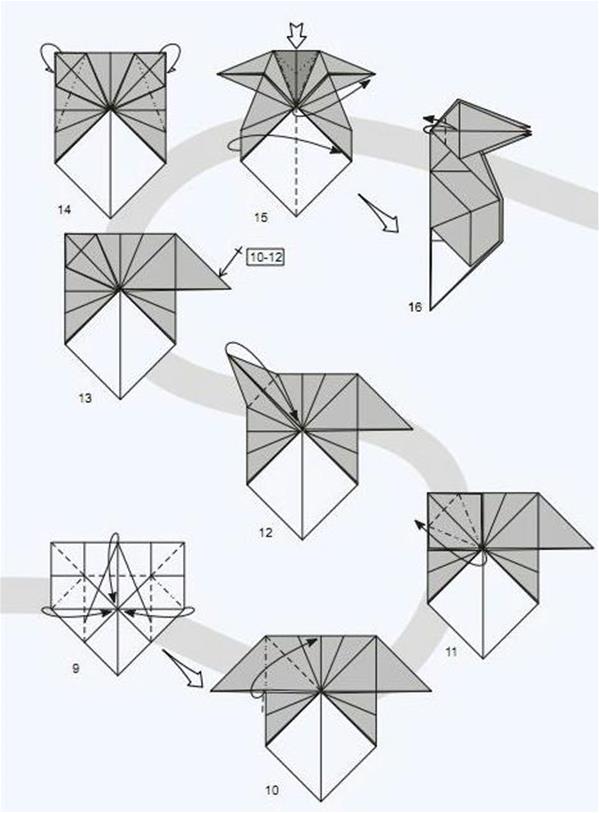 动物折纸手工教程，神谷哲史兔子的手工折纸方法图解教程