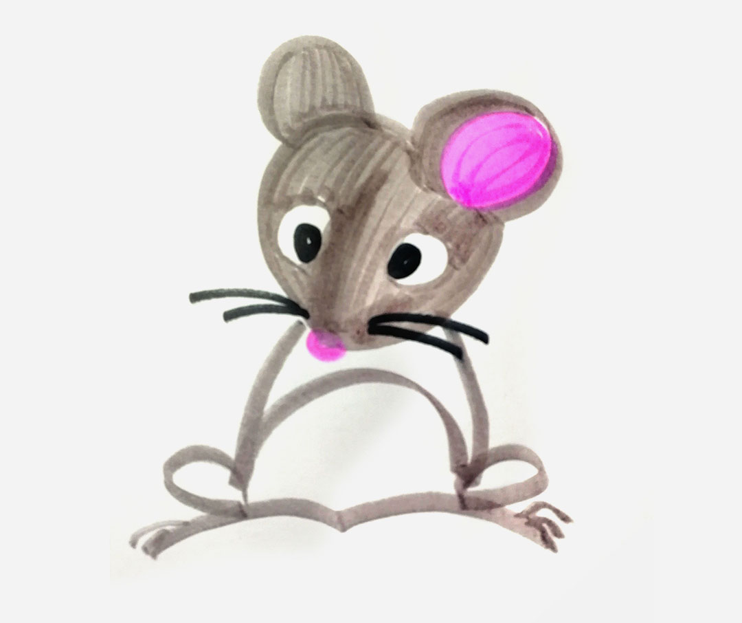 可爱的小老鼠简笔画画法图片步骤💛巧艺网