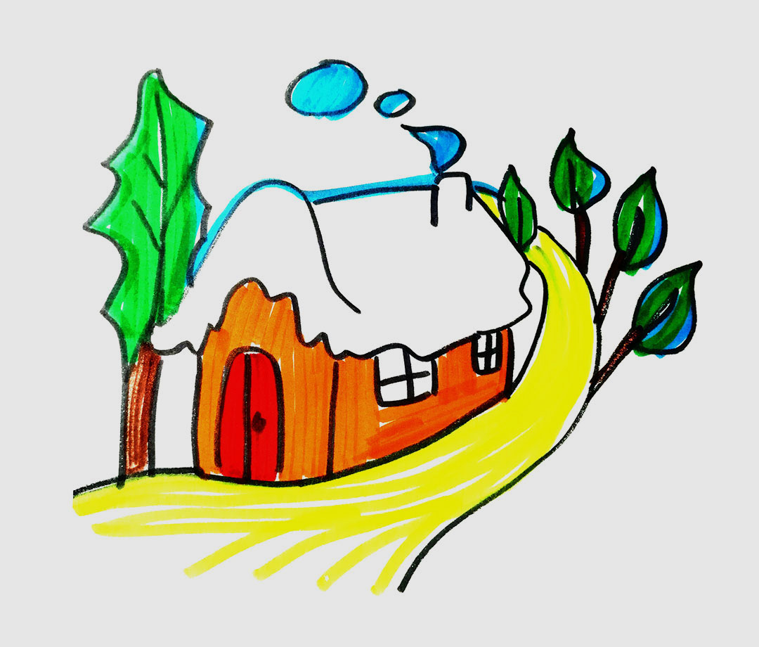 可爱的小房子|插画|创作习作|大谷谷咕噜噜 - 临摹作品 - 站酷 (ZCOOL)