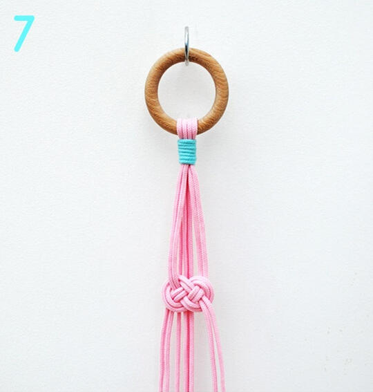 创意编织打个绳结挂花瓶的编法和编织教程