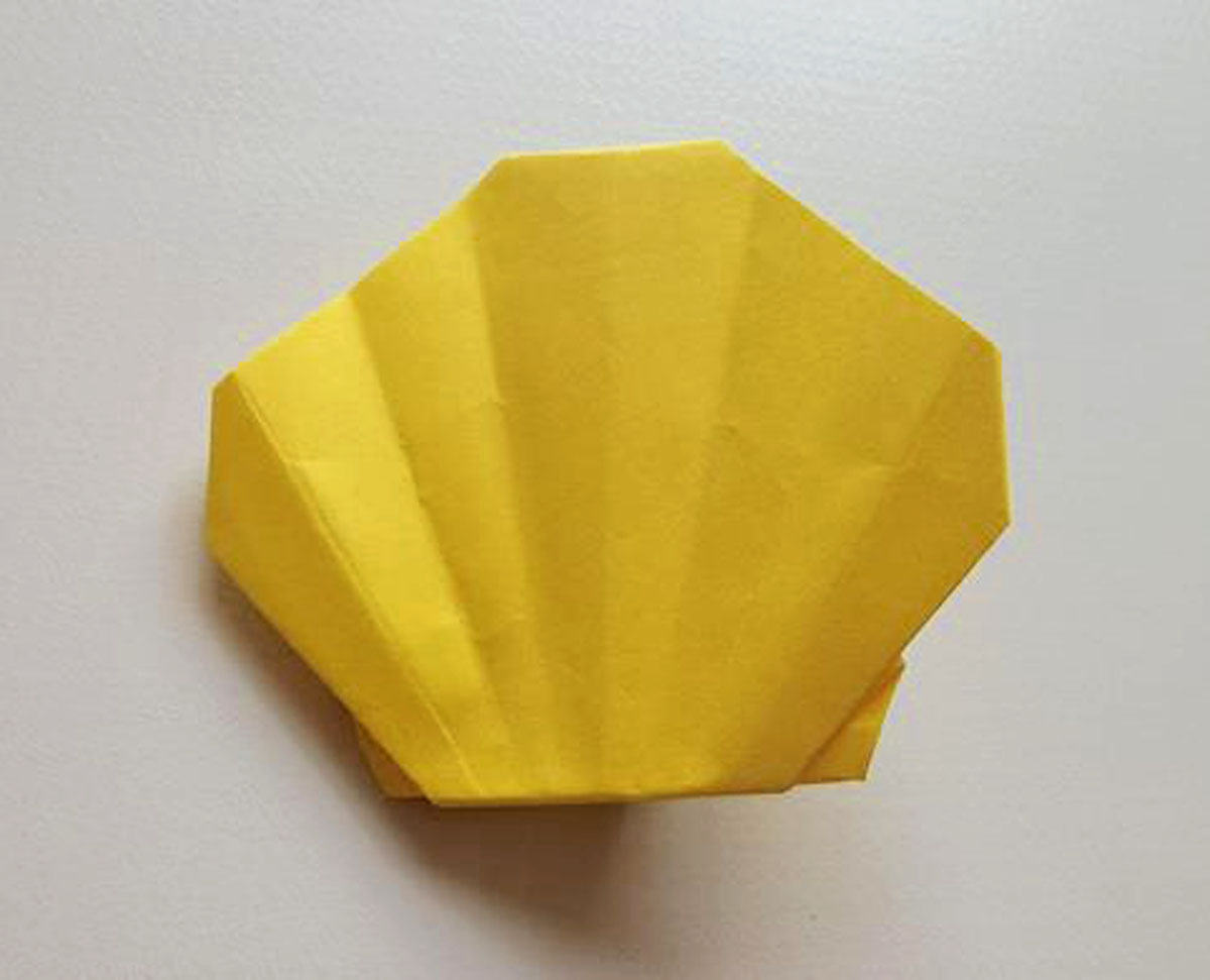 小学生简单又漂亮的DIY折纸手工制作教程，小贝壳怎么叠纸折叠图解