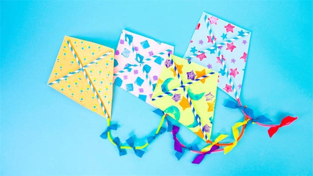 纸艺手工小制作装饰风筝的做法教程