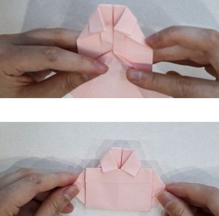 儿童折纸手工制作教程，连衣裙手工折纸步骤图解