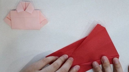 儿童折纸手工制作教程，连衣裙手工折纸步骤图解