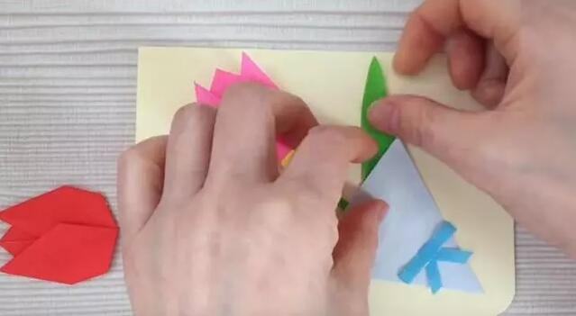 儿童折纸手工制作教程，父亲节创意折纸贺卡制作，满满都是爱