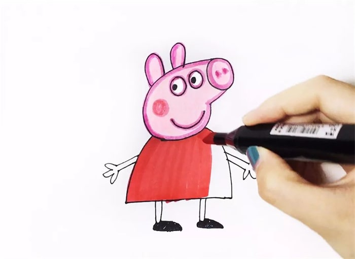 小猪佩奇儿童简笔画怎么画图片