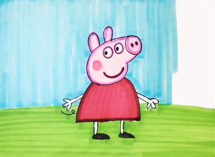小猪佩奇儿童简笔画怎么画图片