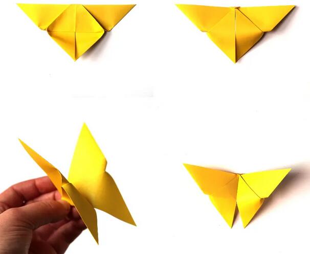 儿童折纸手工制作，蝴蝶手工折纸步骤图片简单