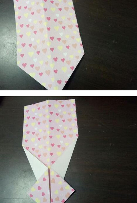 儿童折纸手工制作教程，爱心笔帽怎么折图解