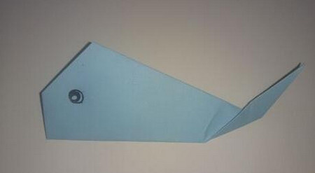 儿童折纸手工制作教程，鲸鱼折纸步骤图片