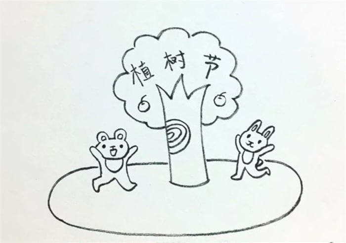 儿童植树节简笔画怎么画