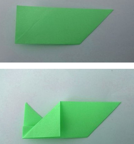 儿童折纸手工制作教程，简单折纸树叶的折法