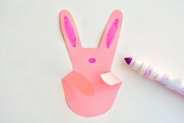 儿童创意手印画：剪纸兔子