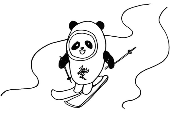 北京冬奥会儿童绘画画法图解