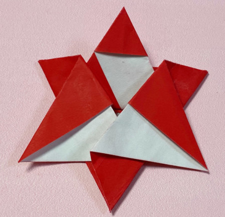 儿童折纸手工制作圣诞五角星怎么折