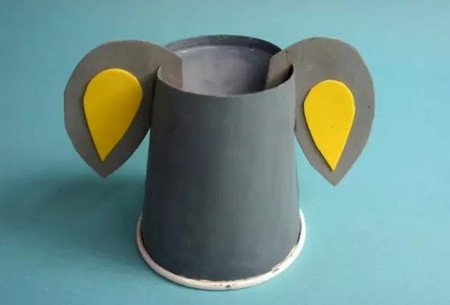 一次性纸杯手工制作大象的步骤