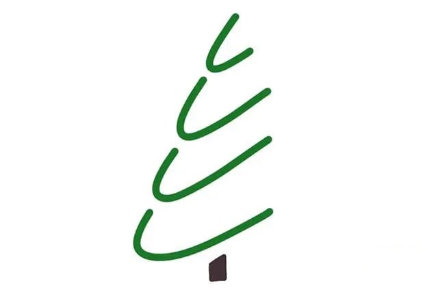 6种简单圣诞树简笔画画法