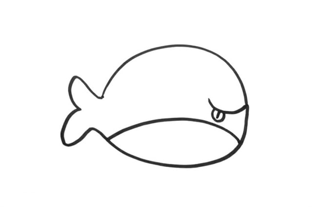 海洋生物简笔画鲸鱼怎么画简单可爱