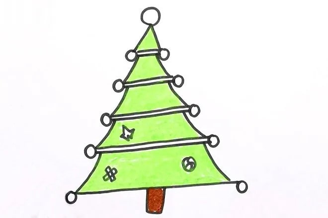 圣诞树简笔画怎么画简单图片