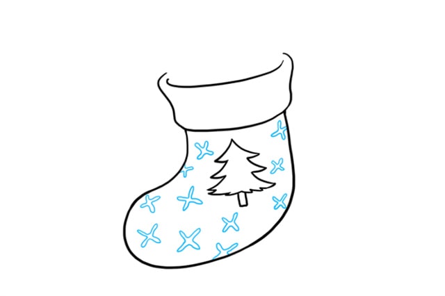 圣诞袜子简笔画怎么画步骤图片