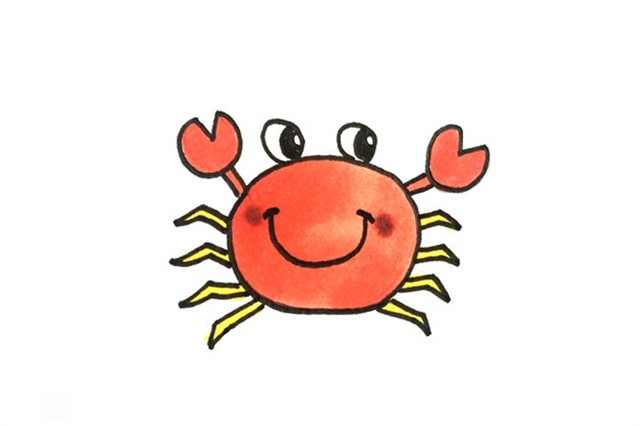 螃蟹简笔画怎么画简单可爱