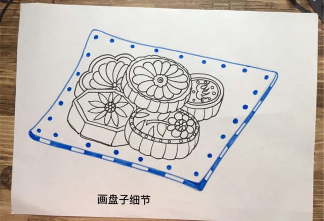 中秋节月饼简笔画怎么画