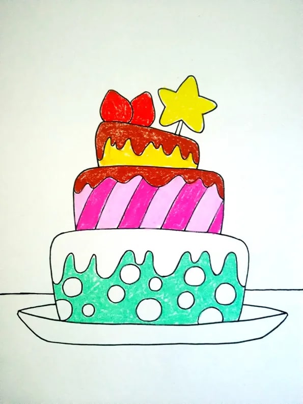 生日蛋糕简笔画儿童画