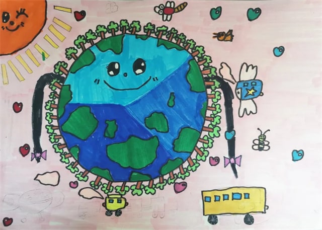 关于碳达峰碳中和儿童画