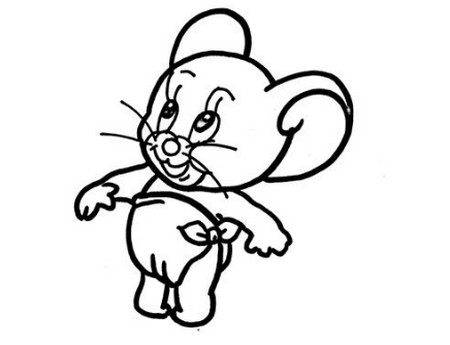 猫和老鼠泰菲简笔画步骤图片