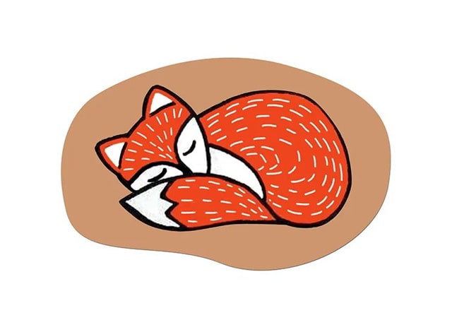 动物题材儿童画作品《睡梦中的小狐狸》