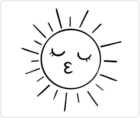 超简单的小太阳简笔画