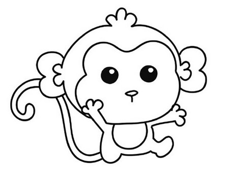 猴子简笔画怎么画简单又可爱步骤