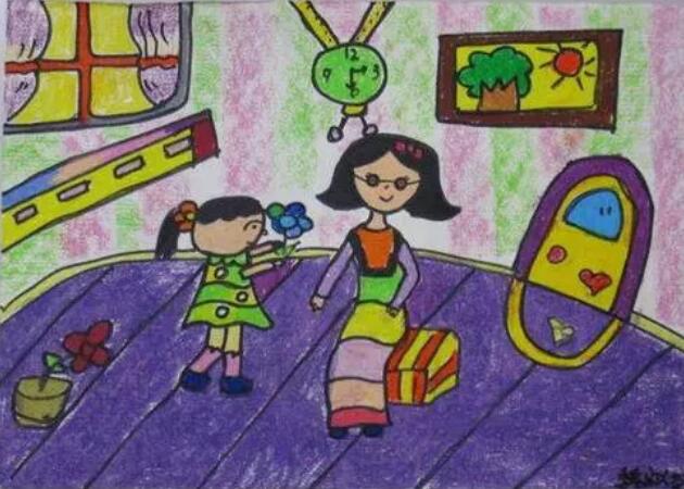 三八妇女节主题儿童绘画