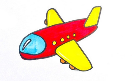 儿童飞机简笔画画法步骤图片