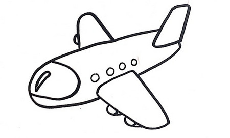 儿童飞机简笔画画法步骤图片