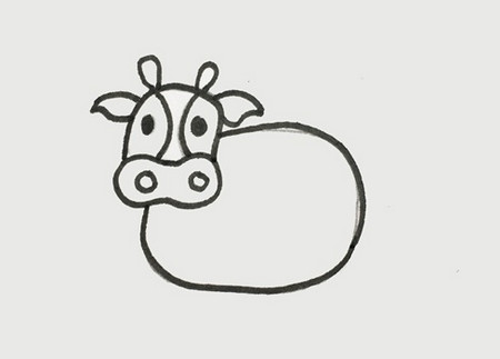 牛的简笔画怎么画步骤图解