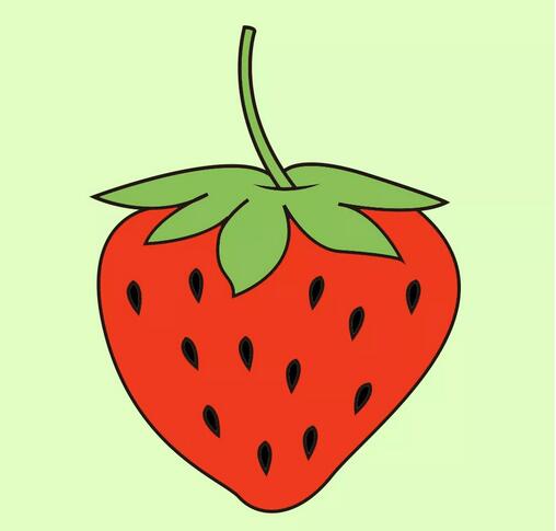 水果草莓简笔画怎么画