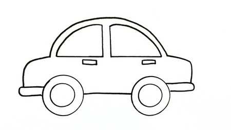 儿童小汽车简笔画步骤图片