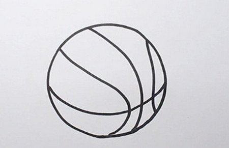 篮球简笔画怎么画步骤图片