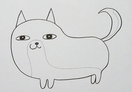 柴犬简笔画怎么画简单画法