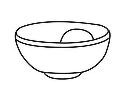 一碗汤圆简笔画步骤图片简单